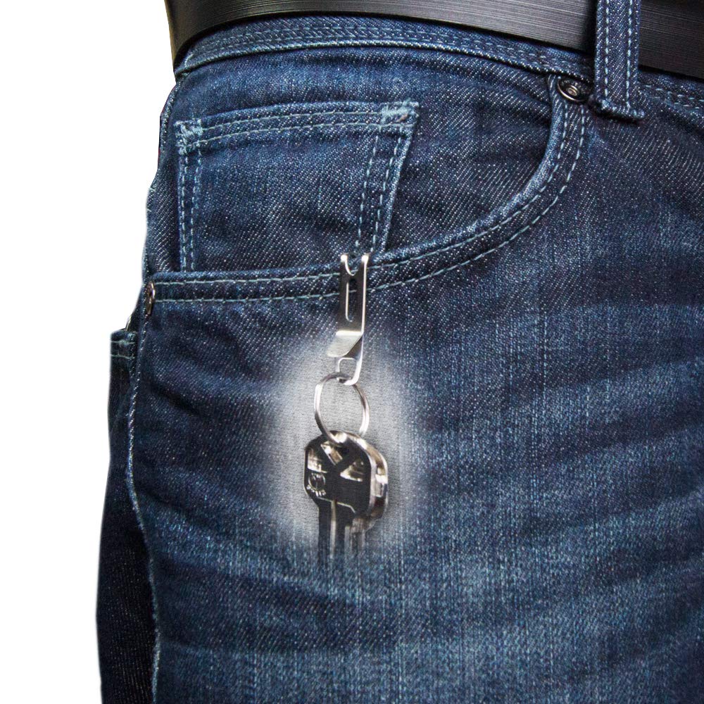 (KeySmart) Nano Clip | Pocket Clip Keyring Holder - Secure your keys and eliminate pocket bulges (1 Pack)