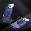 360° Ring Case - BOOLING - for iPhone 17 Pro Max - PC Silicone with Blue Rotating Magnetic Ring