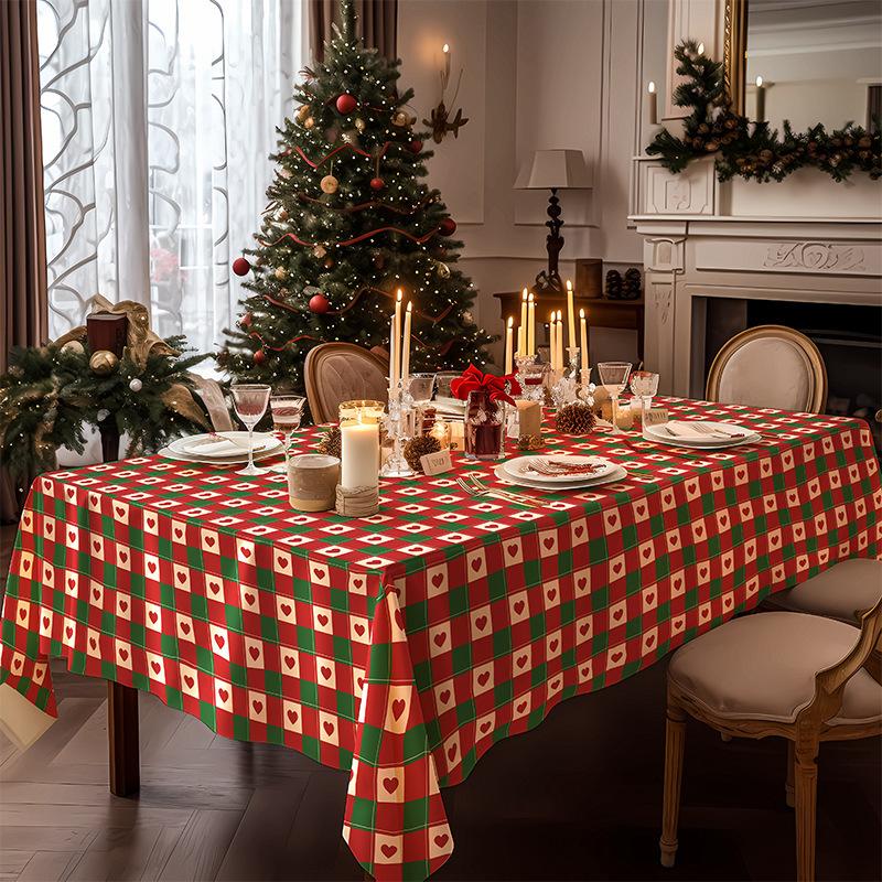 Christmas Tablecloth Christmas Decorative Table Cover Xmas Party Table Runner Navidad New Year Supplies Party Table Cloth