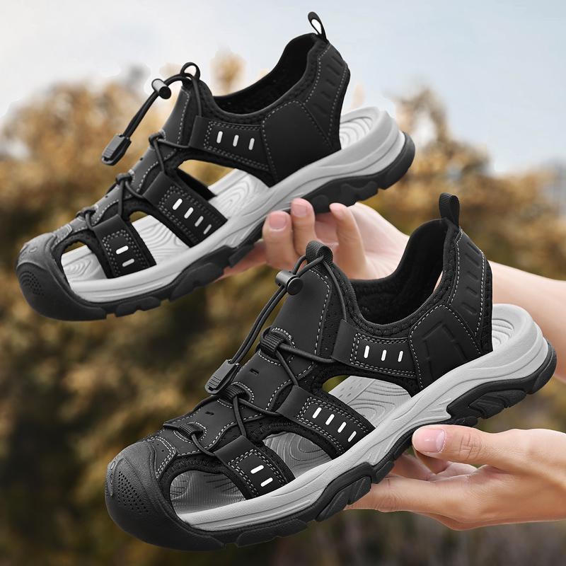 Fashion Quick Dry Wading Aqua Shoes Summer Men Sandals Comfortable Leather Mens Casual Slippers Fashion Besch Sneakers Outdoor Sandaly