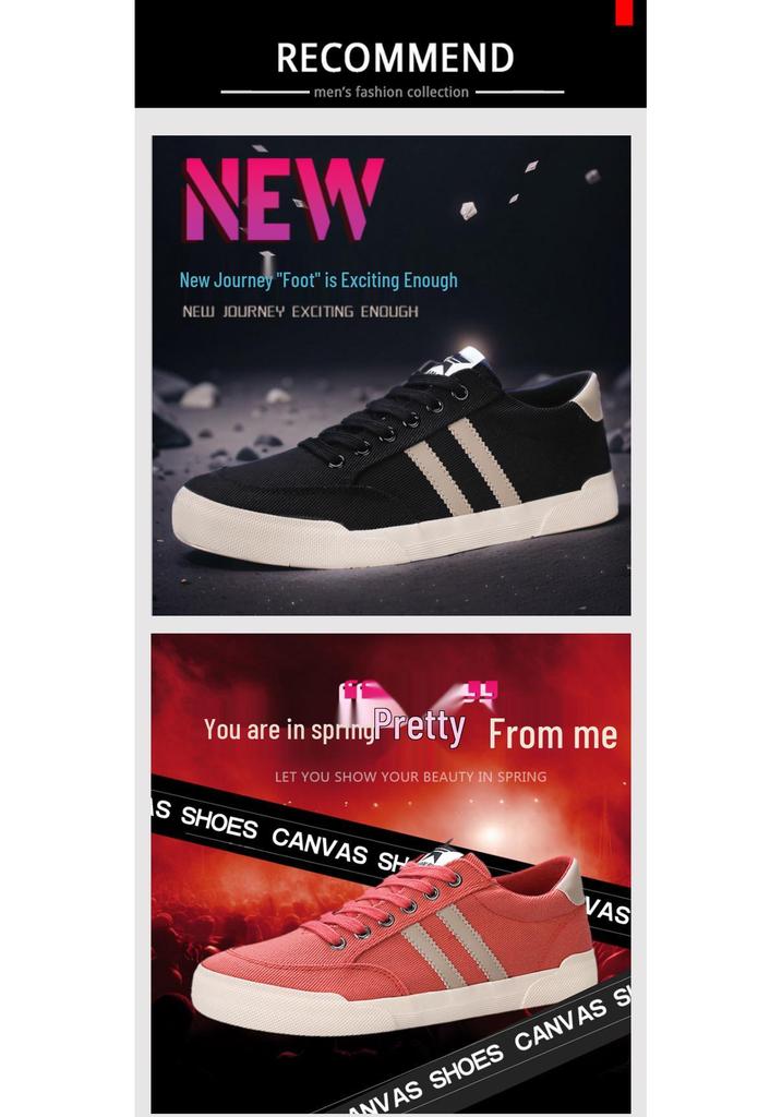 2026 Spring Men's Trendy Canvas Shoes - Versatile Korean Style, Breathable, Comfortable Casual Skate Footwear