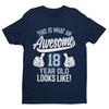 Lustiges T-Shirt zum 18. Geburtstag: So sieht ein großartiger 18-Jähriger aus - Geschenk