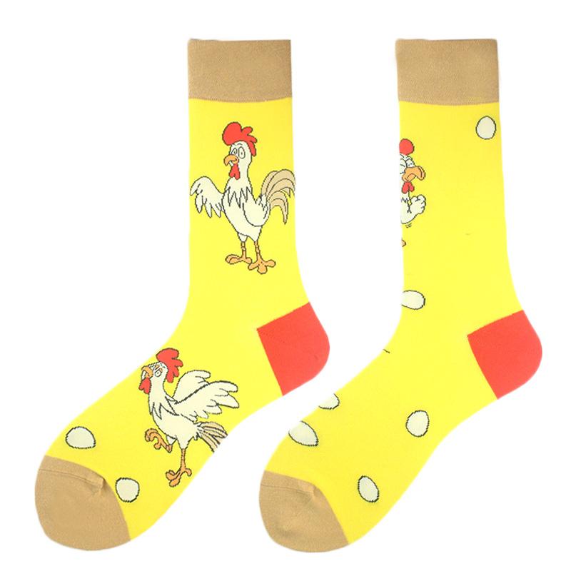 AB Professional Design Funny Socks Men Happy Animal Music Beer Skarpetki Sokken Hip Hop Big Size Meias Skateboard Divertidos
