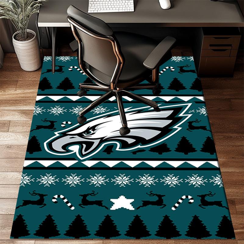 Philadelphia Eagles Teppich Spielteppich, Fußmatte für Schlafzimmer Wohnzimmer Eingangsbereich Teppich, Heimdeko Idee Geschenk für Weihnachten Geburtstag