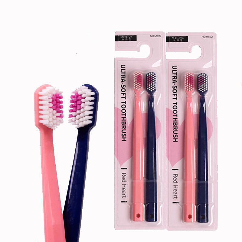 1 Par de Cepillos de Dientes de Pareja en Forma de Corazón Cuidado Dental Adultos Cepillos de Limpieza Parejas Románticas Regalo de Boda Uso Diario