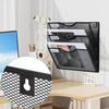Yousheng Wall File Organizer 3 Tier Mesh Metal Hanging File Folder Rack with Label Slots Rust-Resistant Mail Organizer for Office Home Classroom