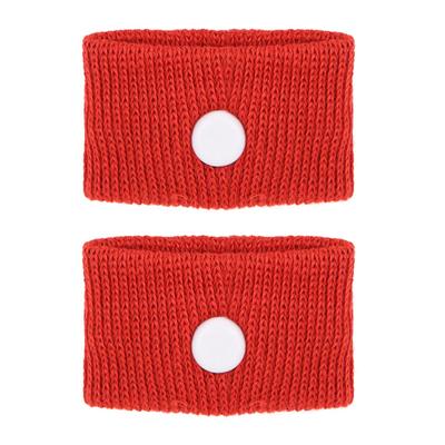 1 Pair Adult Children Wristbands Portable Wristbands for Travel Plane Bus Red