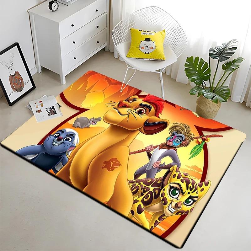 The Lion King Pattern 3D Kids Bedroom Bedside Carpet Non Slip Soft Floor Mat Sofa Coffee Table Rugs for Home Decor