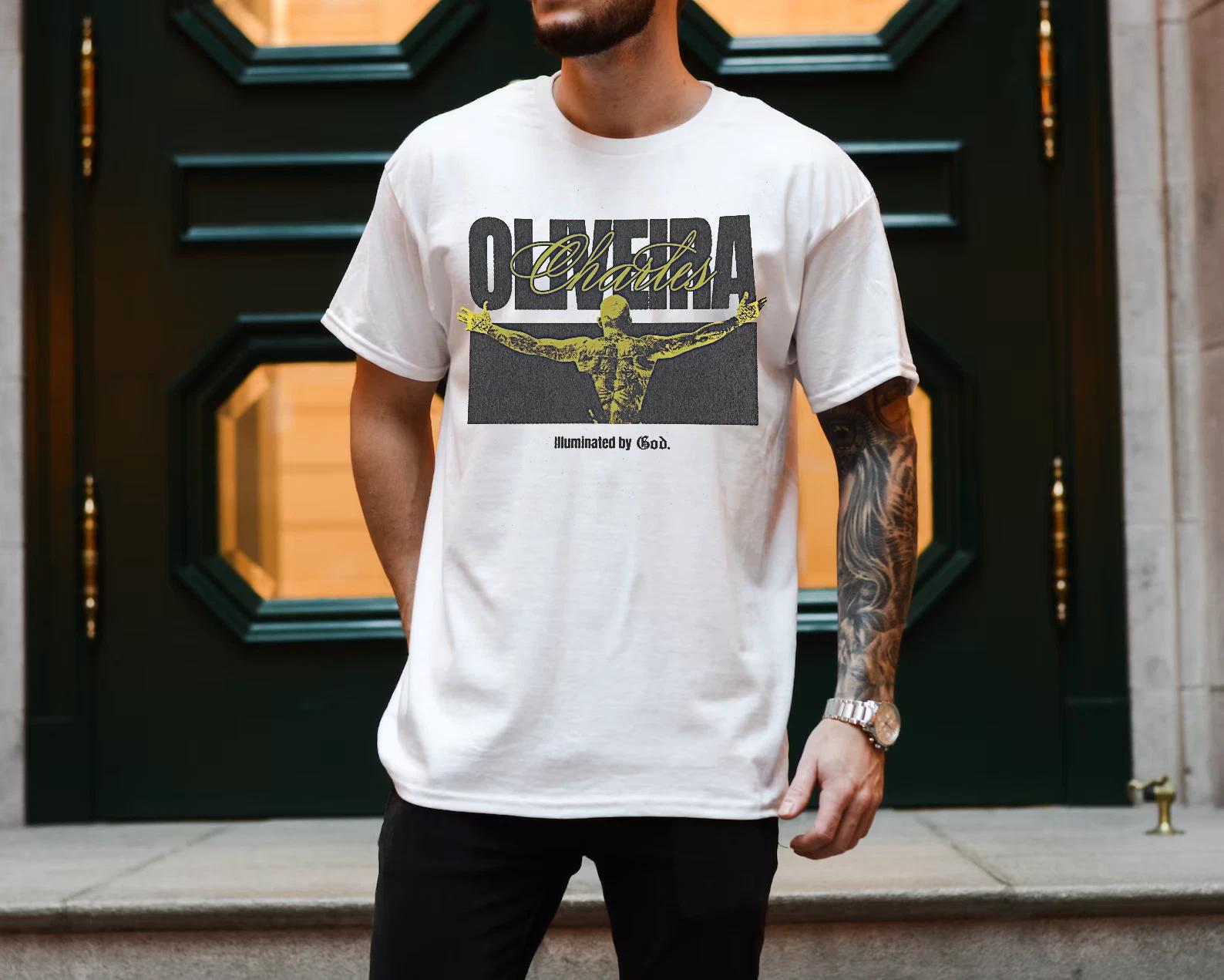 

Charles Oliveira Face T Shirt Short Sleeve All Size S to 5XL Illuminated by God L
