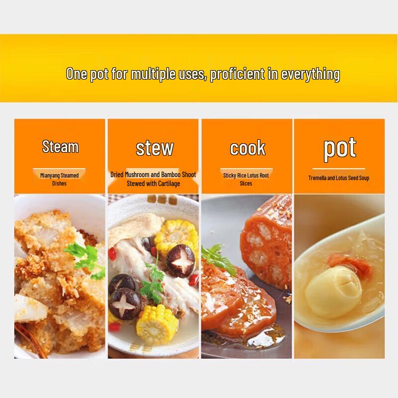 SUPOR 26cm Doppelschichtiger 304 Edelstahl Dampfgarer