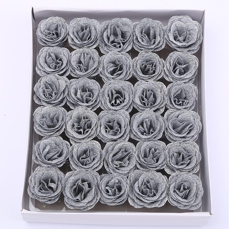 Rose Gold Crystal Glitter Blue Enchantress Flower Bouquet DIY Kit for Valentine's Day