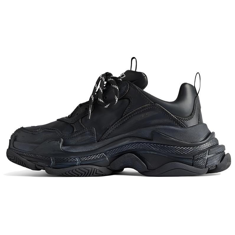 Balenciaga Triple S Low Top Chunky Sneakers Men's Black 536737WTSPL1090