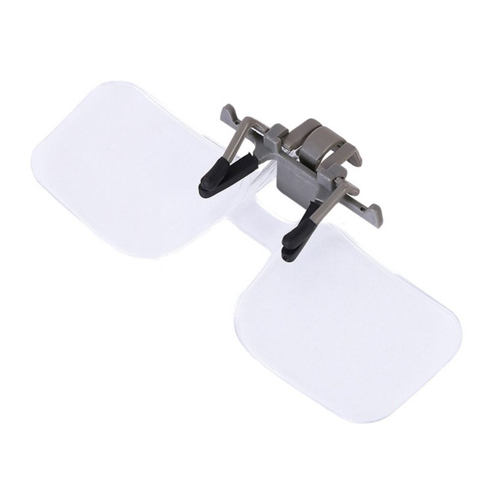 Acrylic Optical Lens Head-mounted Magnifier Detachable Clip on Eyeglass Loupe Low Vision