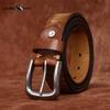 Retro Frosted Thickened Cowhide Belt Men's Genuine Leather Stainless Steel Buckle Casual Jeans Belt