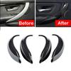 4Pcs Carbon Fiber Car Interior Door Handle Cover Trim Decor Sticker for BMW 3 Series F30 F31 3GT F34 4 Series F36 Anti-Scratch Styling