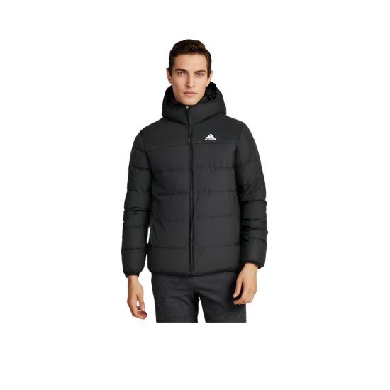 Adidas comfortable casual warm long-sleeve padded jacket unisex black JX1808