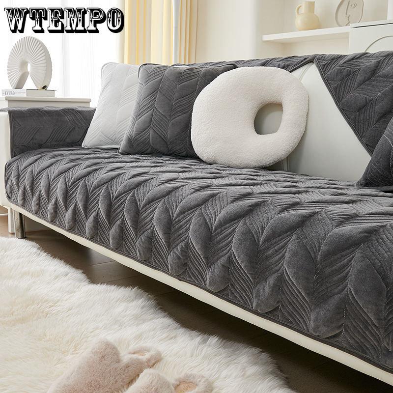 Nordic Simple Style Sofa Cushion Modern Fashion All-season Universal Anti-skid Cushion Living Room Backrest Towel Plush Sofa Cover