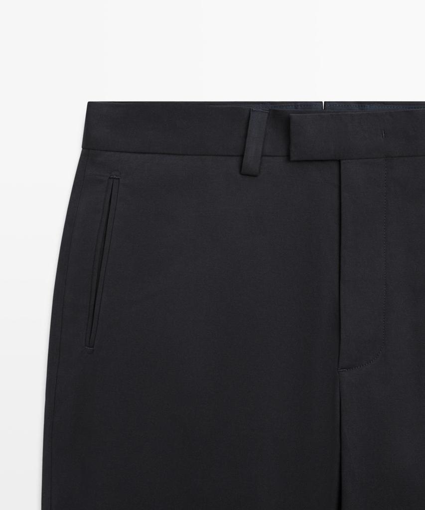 Masimodutti Barrel Fit Tailored Pants