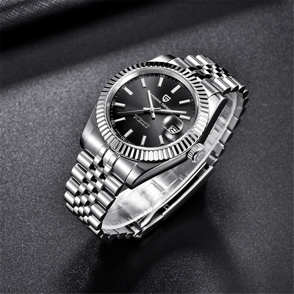 Montre PAGANI DESIGN Mouvement automatique Fabriquée au Japon Boîtier mécanique de plongée Lunette en céramique étanche Montre de travail habillée Bracelet en acier inoxydable