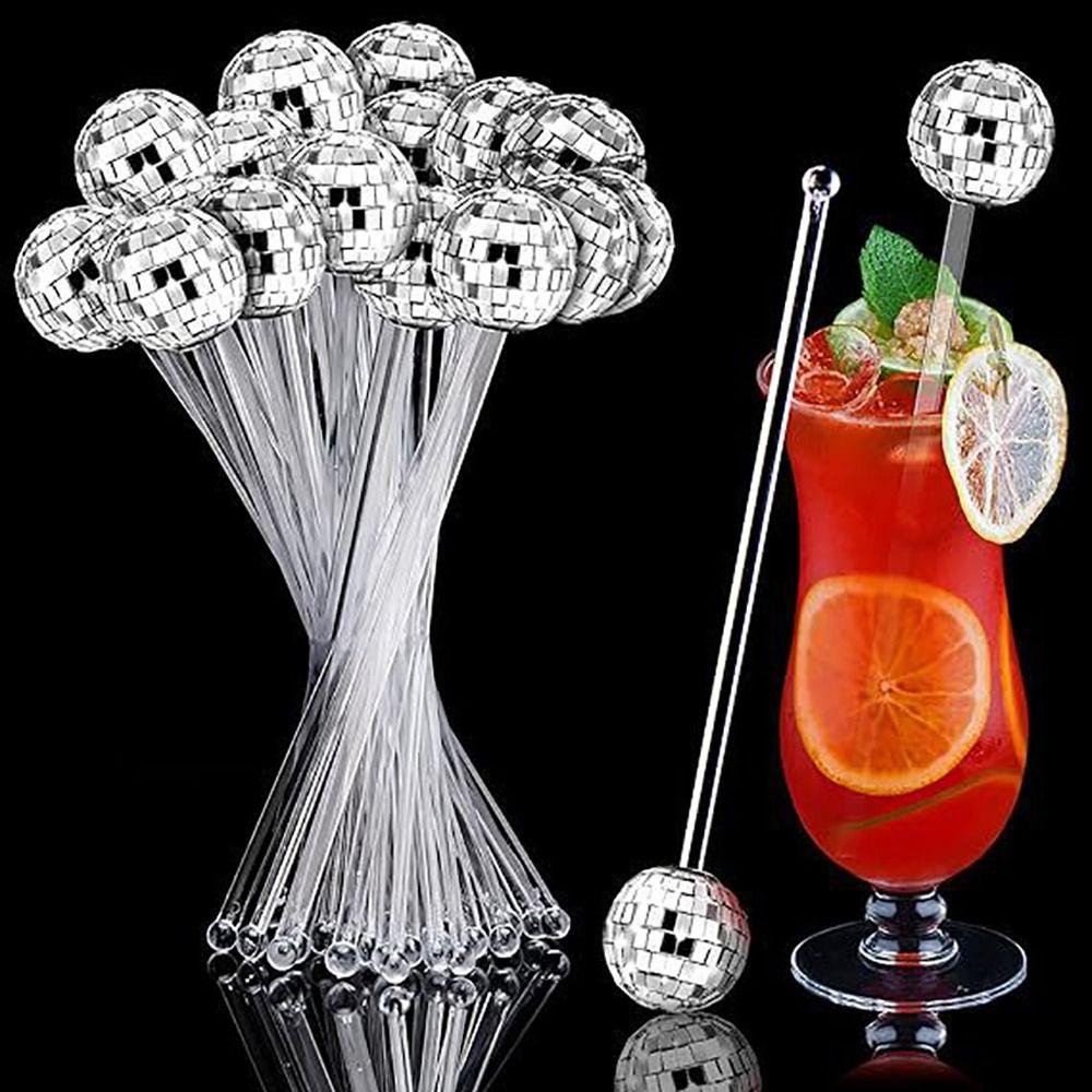 

Зеркальный шар Swizzle Sticks Диско-шарики Мешалка для чая Сменные палочки для перемешивания кофе