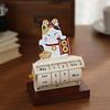 Rotating Perpetual Calendar Desktop Ornaments Countdown Reminder Card 2025 Calendar Mini Rotating Desk Calendar Annual Calendar