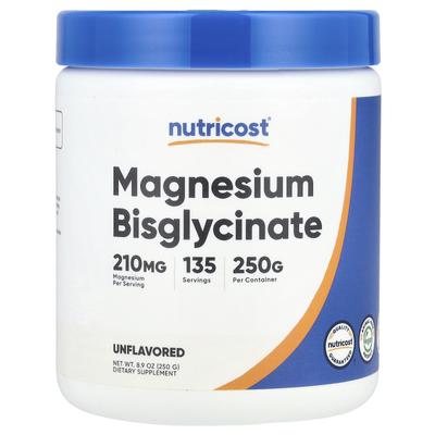Bisglycinate de magnésium, Non aromatisé, 250G(8.9oz)