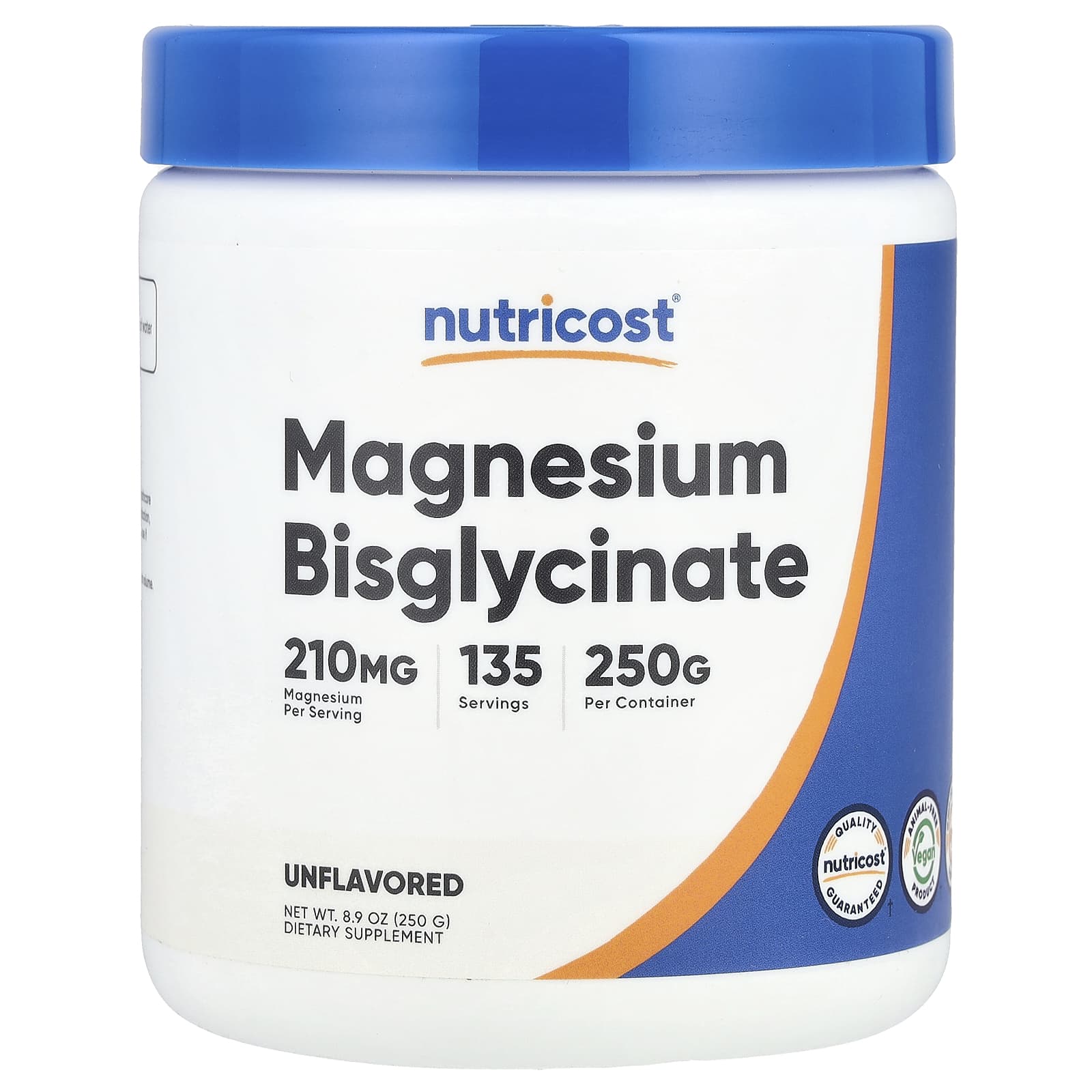 

Magnesium Bisglycinate, Unflavored, 250G(8.9Oz)