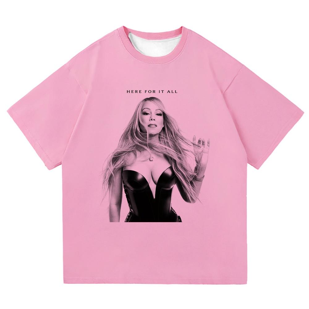 Camiseta Mariah Carey Here for It All 2025 Nuevo Álbum Retro Ropa para Hombre/Mujer Harajuku Ropa de Secado Rápido Camisetas Vintage Hiphop