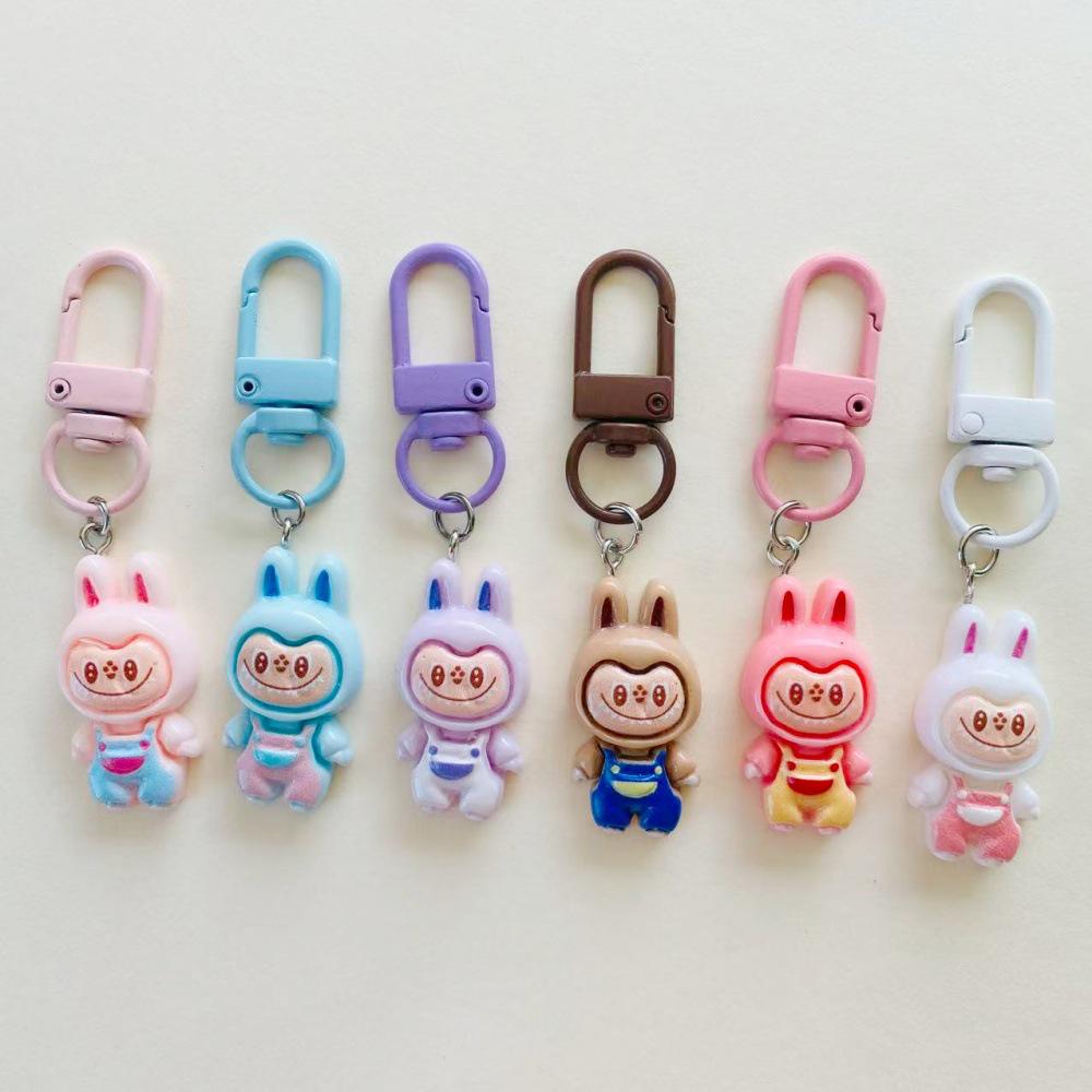 Adorable Cartoon Resin Keychain Doll Pendant - Cute Decoration for Bags or Bestie Gift
