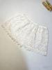 Women's Plus Size Lace Slimming Skirt with Flaw Concealing Layer and Elastic Waistband
