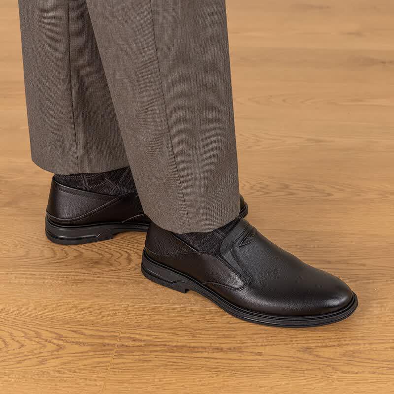 Aokang Men s Business Casual Slip-On Leather Shoes 40
