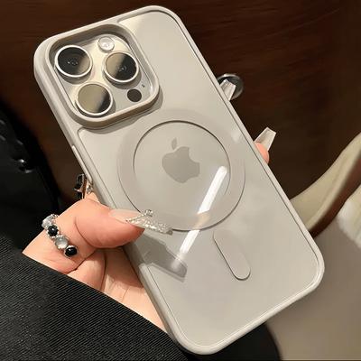 Luxury Transparent For Magsafe Magnetic Wireless Charging Case For iPhone 11 12 13 14 15 16 Pro Max Plus Silicone Clear Cover