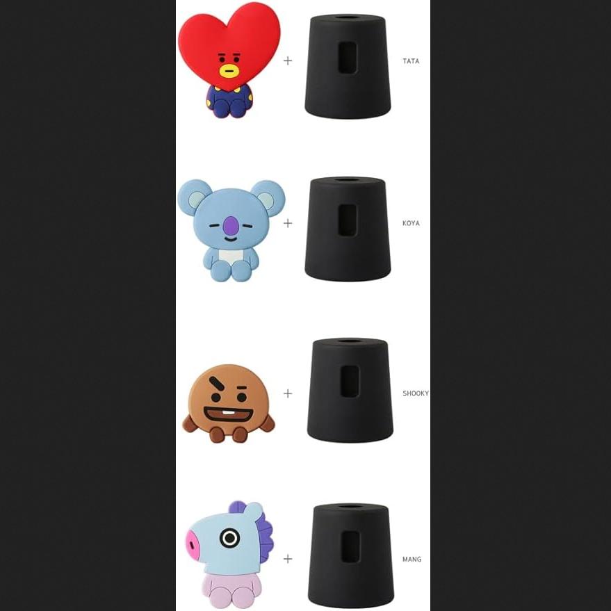 BT21 PENNHOLDER / RJ, Shooky, Cooky, Mang, Van/BTS BANGTAN BOYS – BT21 x MONOPOLY PENNHOLDER/ Autentiske offisielle varer, KPOP, KBeauty