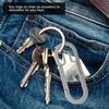 Silver Titanium Keychain Heavy Duty Titanium Carabiner Durable Split Ring Chain  Everyday Carry