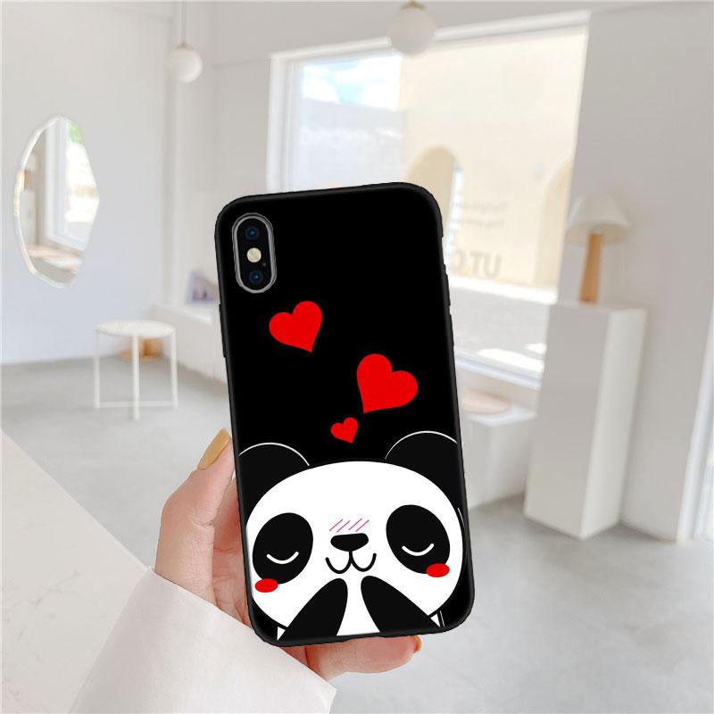 PP16 Cartoon Panda Soft Shell Phone Case for Redmi Note 10 11 12 Pro Max 10S 10C 10T 11A 11S 12S 12C