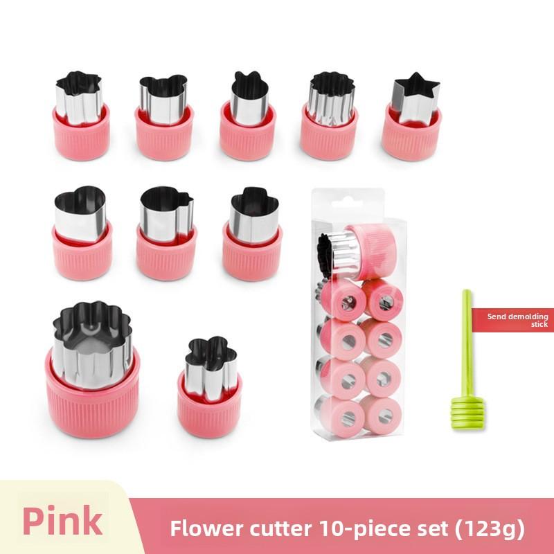 Household Kitchen Mold Set Baby Complementary Food Butterfly Noodle Mold Fruit and Vegetable Cutting Mold Stainless Steel Biscuit Embossing Mold