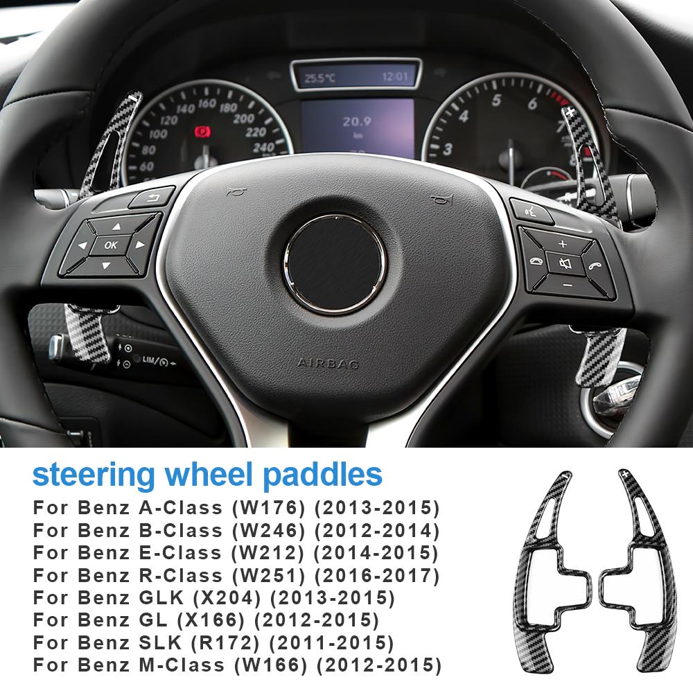 Carbon Abs Car Steering Wheel Paddle Shifter Cover For Mercedes Benz A B Class W447 W176 W246 MB SLK R172 CLA C117 GLA X156