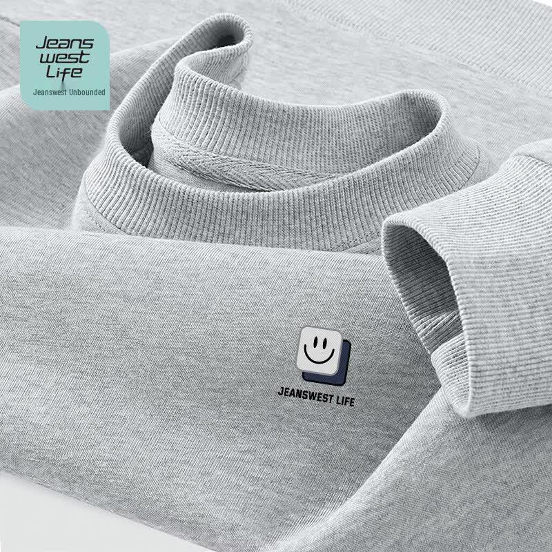 Jeanswest Men's JZS Happy Tag Round Neck Sweatshirt