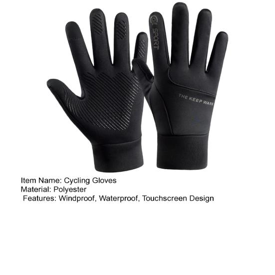 1 pár zimních cyklistických rukavic Teplý dotykový displej Neklouzavý Větruodolný Vodotěsné Chladné počasí Muži Outdoorový motocykl Jízda na sněhu Lyžařské rukavice