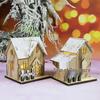 Festive LED Wooden House Ornament for Home Decor