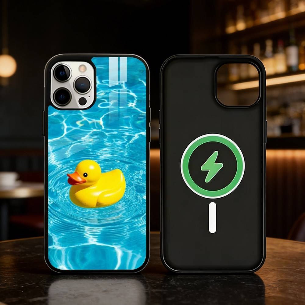Yellow Duck Cute Phone Case For iPhone 17/16/15/14/13/12/Plus/Pro/Max for Magnetic Wireless Charging