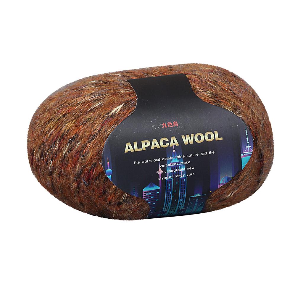 Colorful Alpacawool Hand-Knitted Coat Sweater Scarf Line In The Thick Wool