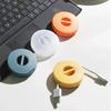 Retractable Portable Cable Organizer - Round Earphone Wire Management Box, Travel Wire Winder