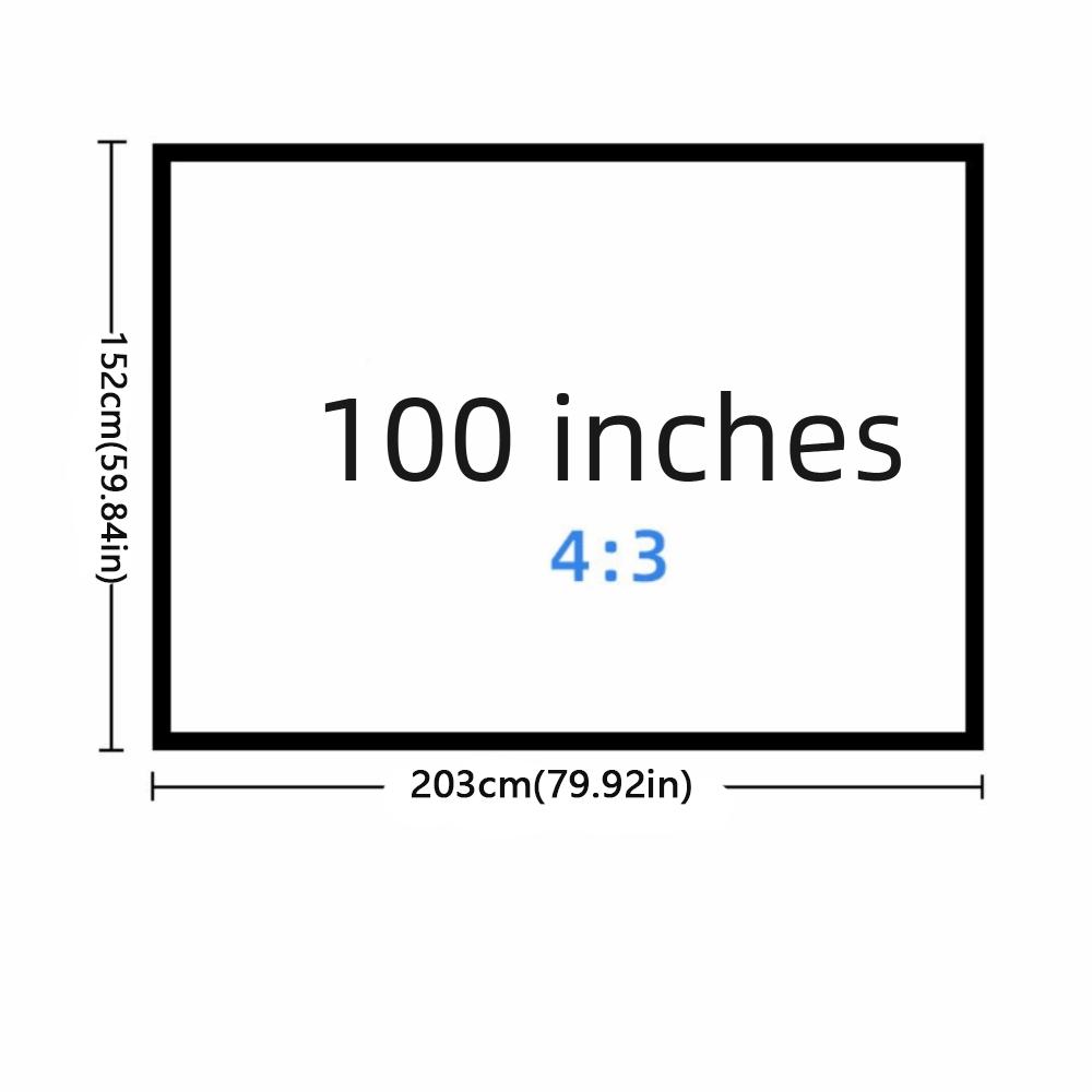 16:9 Foldable Projection Screen Polyester Folding Soft Screen Projector Screen  Camping