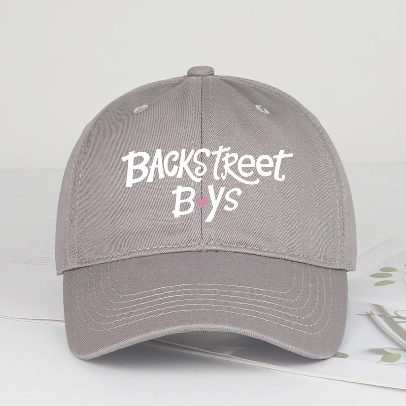 Backstreet Boys Herz Muster Baseballkappe Stilvoll Retro Romantischer Charme Konzertkleidung & Alltagsstil Backstreet Boys Fan Geschenk gray