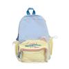 Multiple Pockets Student School Bag Color Matching Large Capacity Daypack  Women
