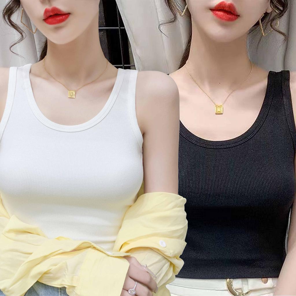 Jednoduché a elegantní dámské jednobarevné tílko větší velikosti Slim Fit na jaro a léto – noste jako základní nebo vnější vrstva, ramínka na špagety