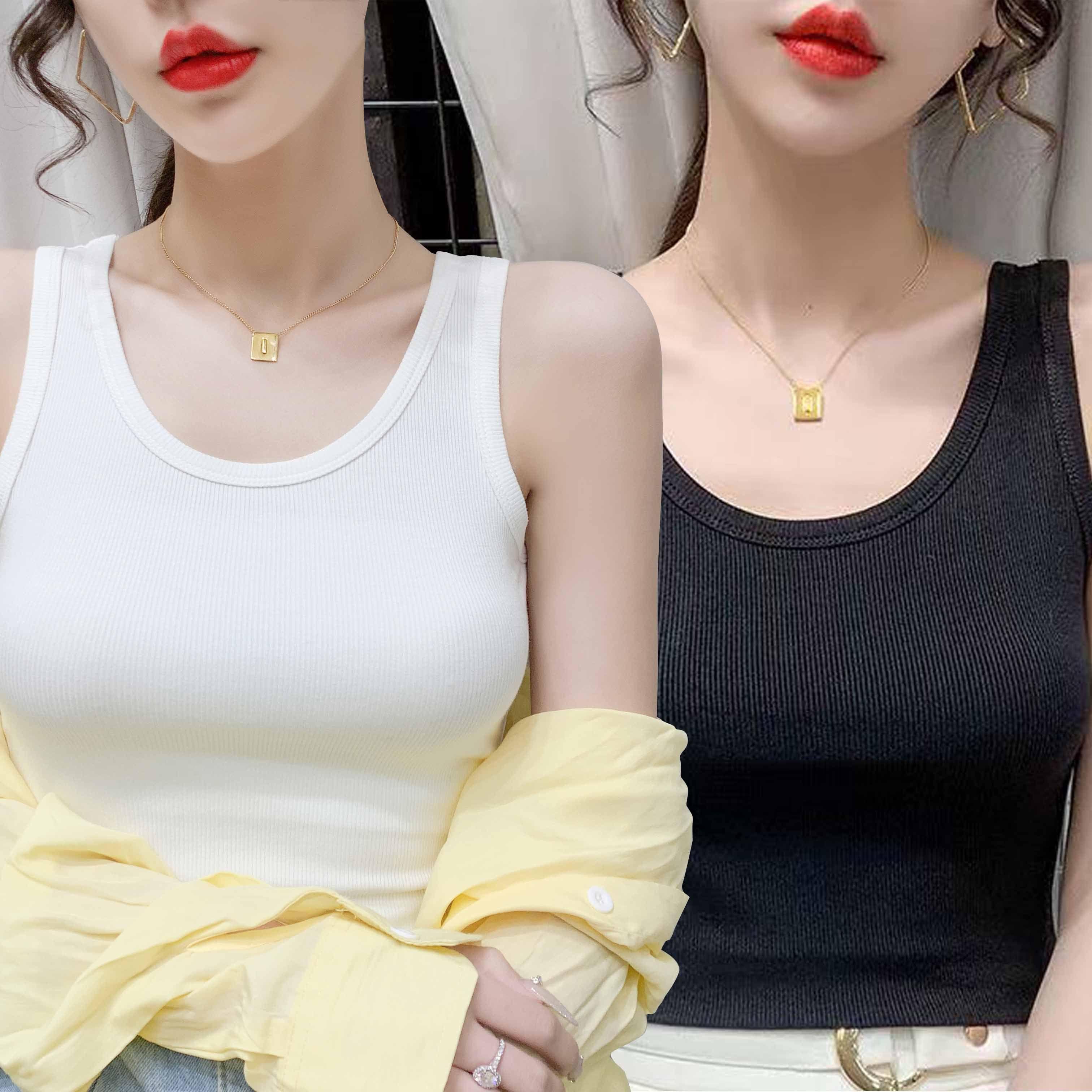 

Простая и шикарная женская однотонная майка большого размера приталенного кроя на весну и лето — носите в качестве основного или внешнего слоя, на тонких бретельках с резьбой 5XL