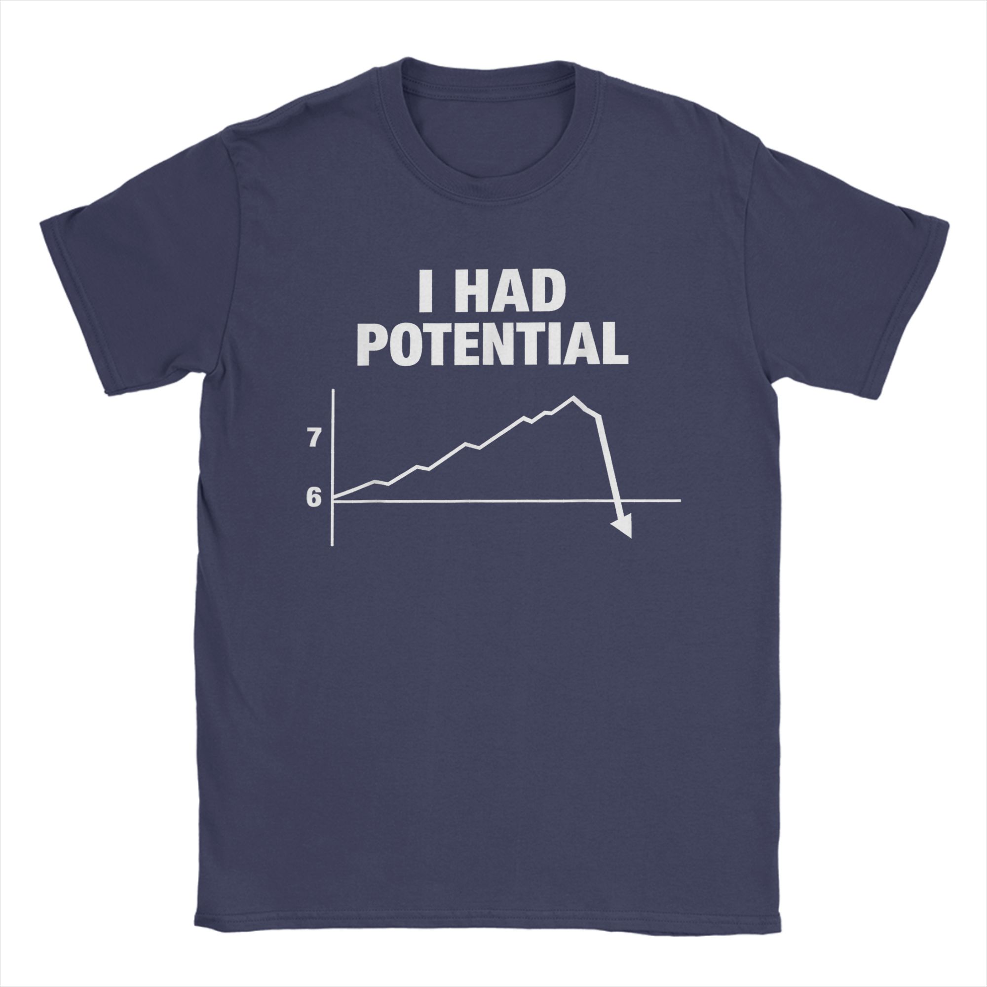 

Funny Saying Six Seven I Had Potential Cotton TShirt For Unisex Beach Y2K Funny TShirts Popular Tees Oversized Pattern Clothes 3XL
