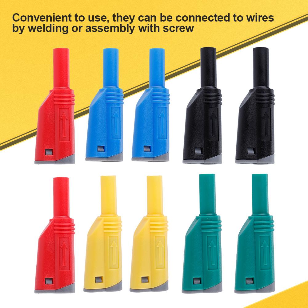 10sets P3005 Welding Assembled Screw Fixing 4mm Banana Plug Multimeter Connector